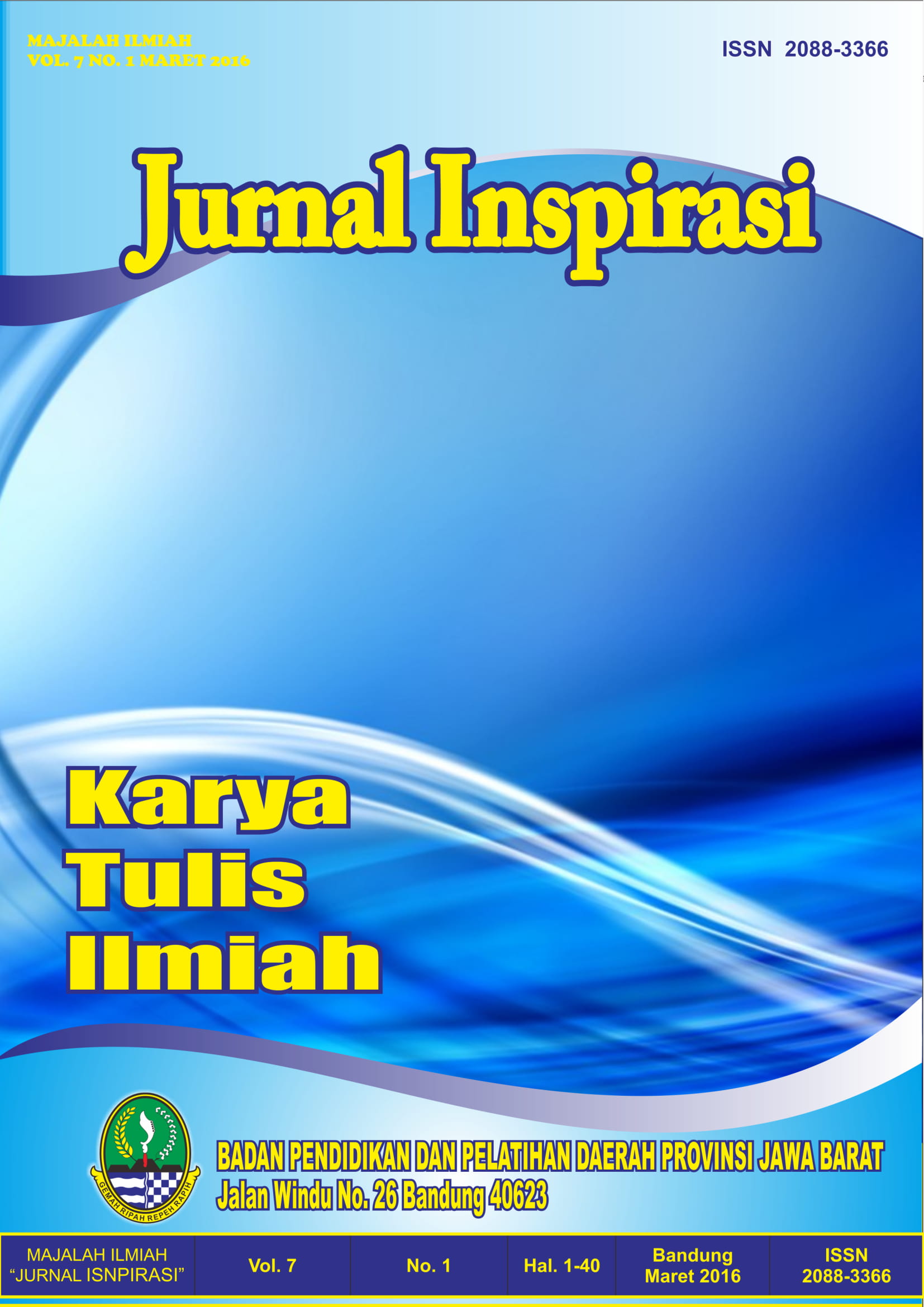 					View Vol. 7 No. 1 (2016): Jurnal Inspirasi Edisi Maret 2016
				