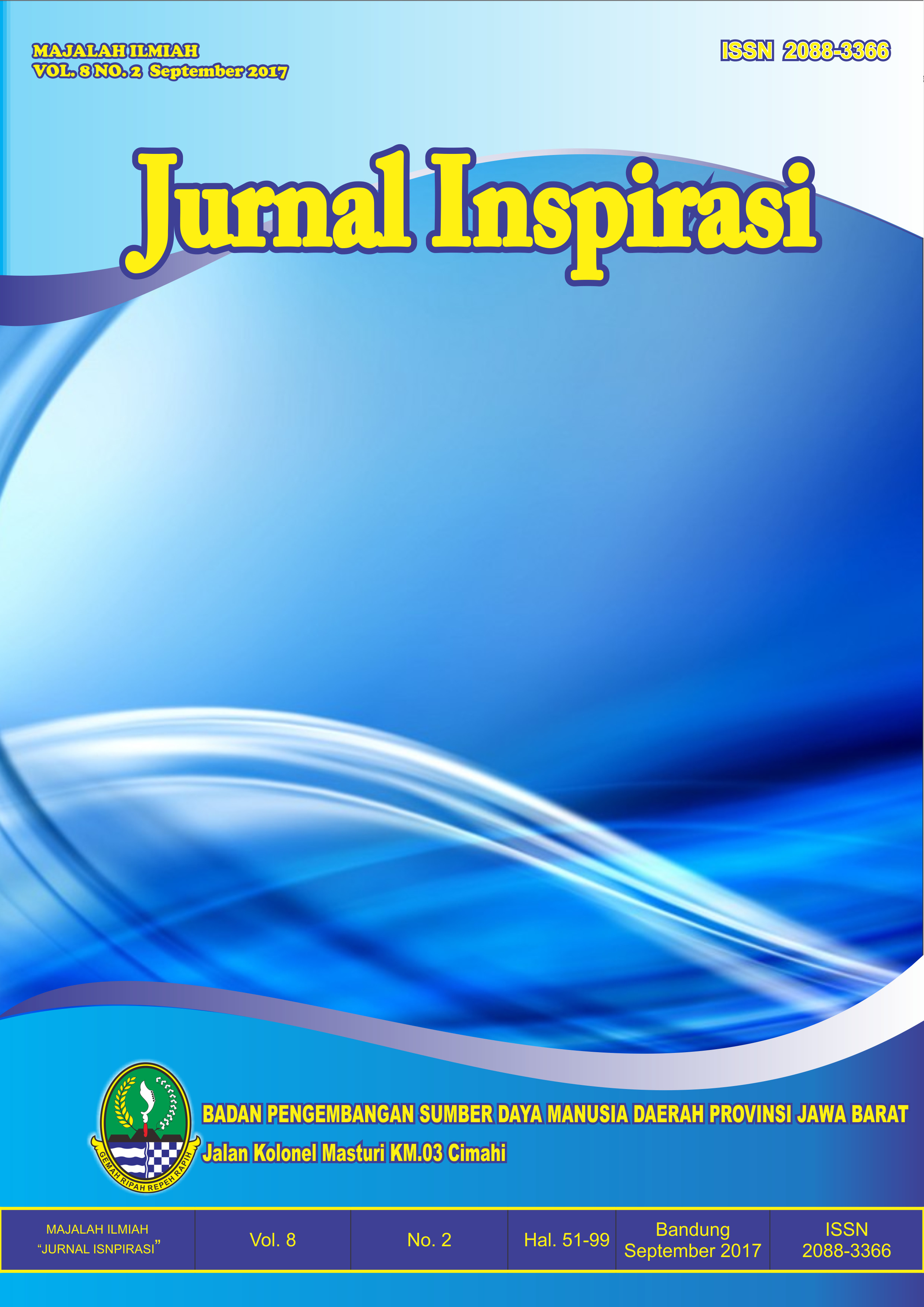 					View Vol. 8 No. 2 (2017): Jurnal Inspirasi Edisi September 2017
				